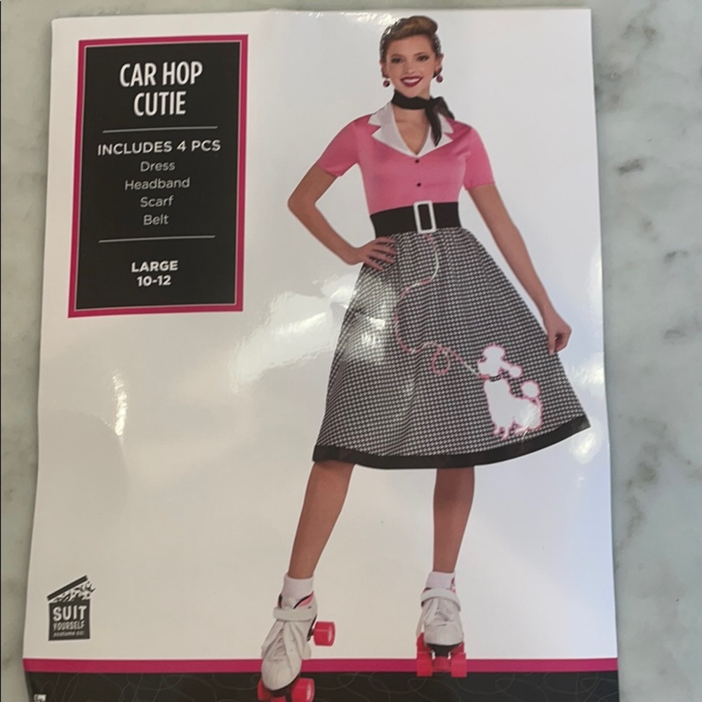 1950’s costume car hop cutie large (10-12)